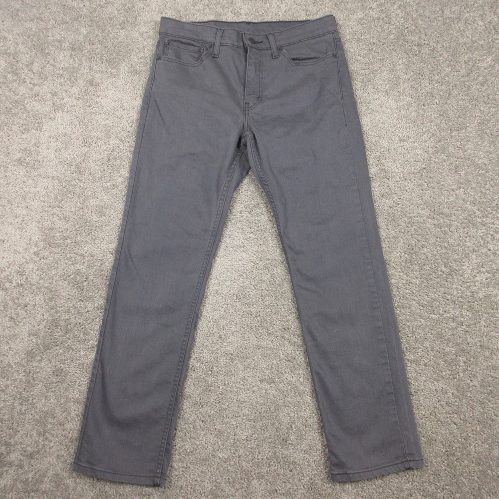 Levis Jeans Mens 32x30 Gray 511 Slim Straight Stretch Flex Zip Fly Denim Pants